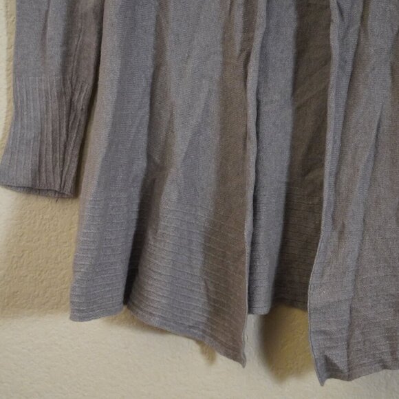 Vintage Benedetta B Grey Merino Wool Cashmere Cardigan S Minimalist drapey - Picture 2 of 8